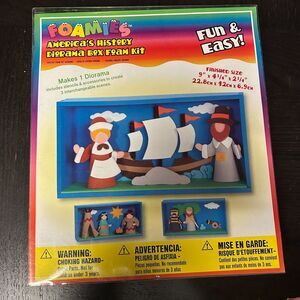 Foamies America's History Diorama Box Foam Kit Craft Thanksgiving Fall 3 Scenes